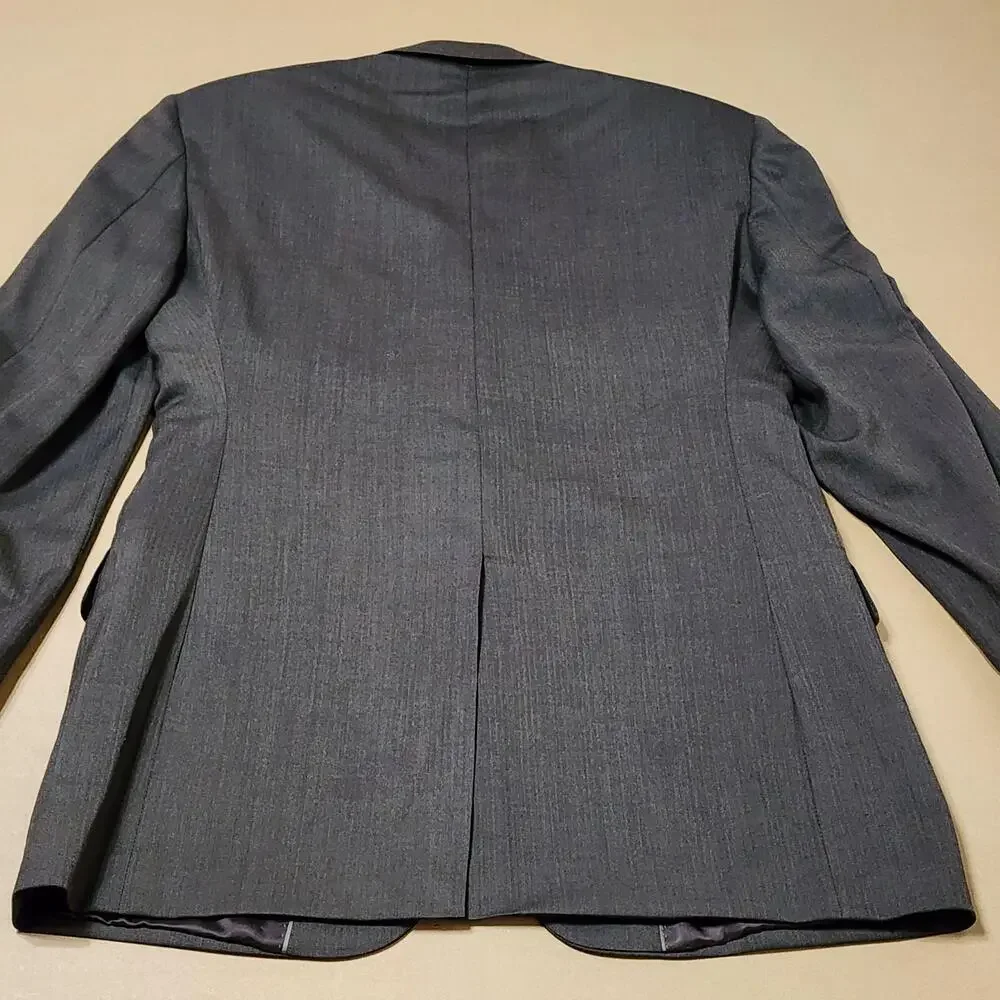 Brooks Brothers Sport Coat Mens 38 Gray Herringbone Tweed Stretch Two Button